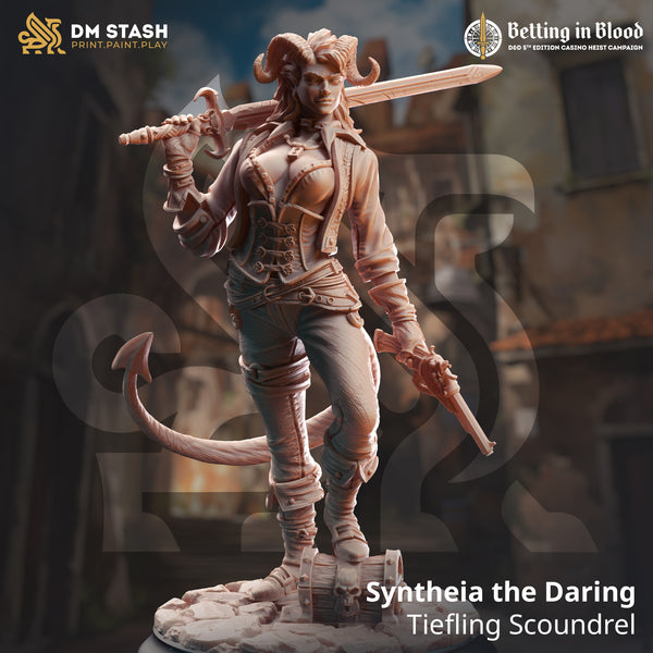 Syntheia the Daring - Tiefling Scoundrel 3D-printed model