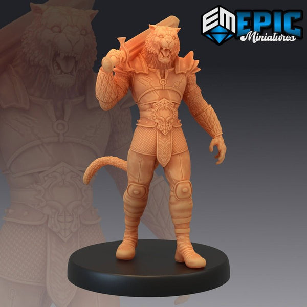 Tabaxi Tiger 3D-printed model