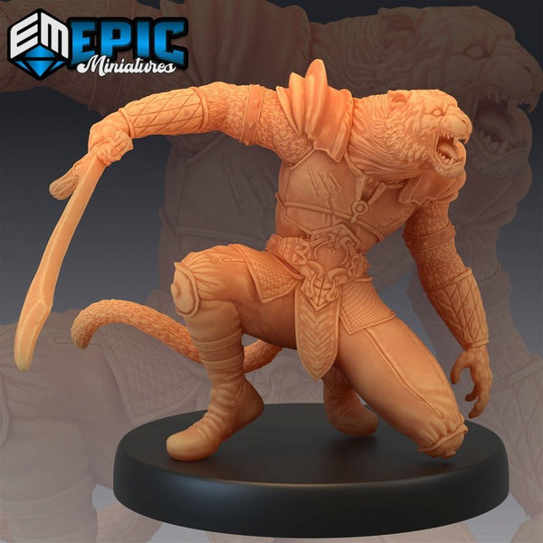 Tabaxi Tiger 3D-printed model