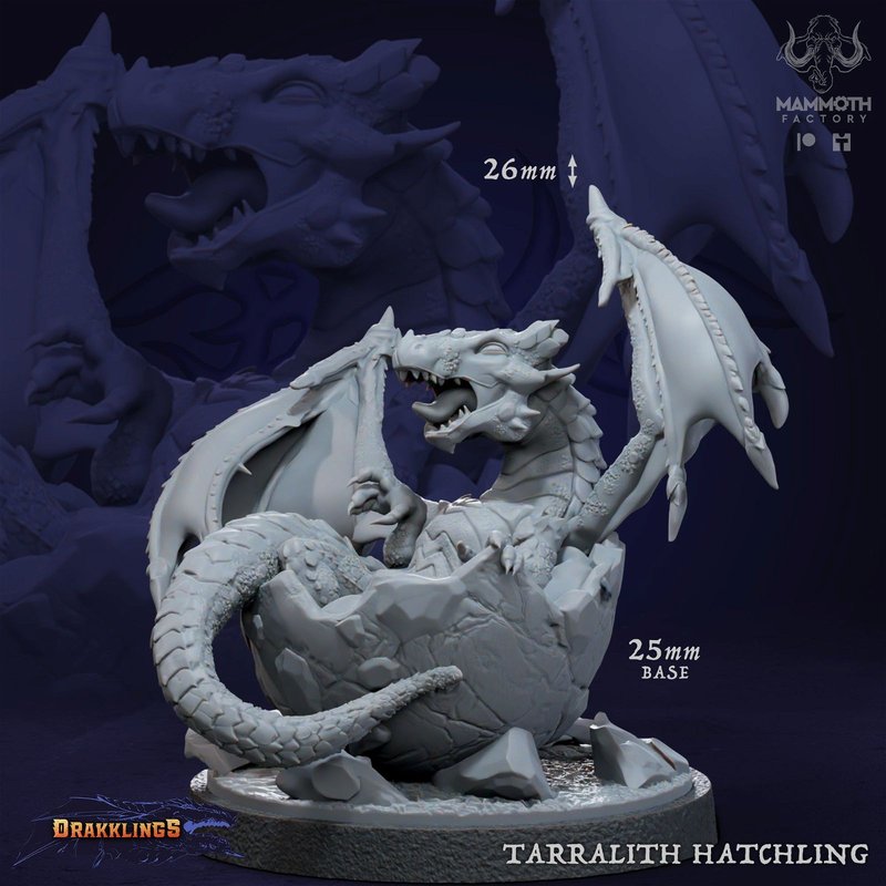 Tarralith Hatchling 3D-printed model