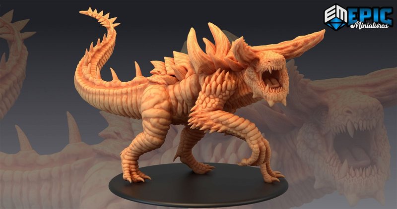 Tarrasque 3D-printed model