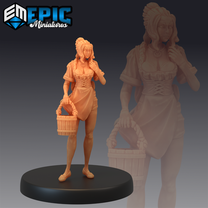 Tavern Waitress 3D-printed model