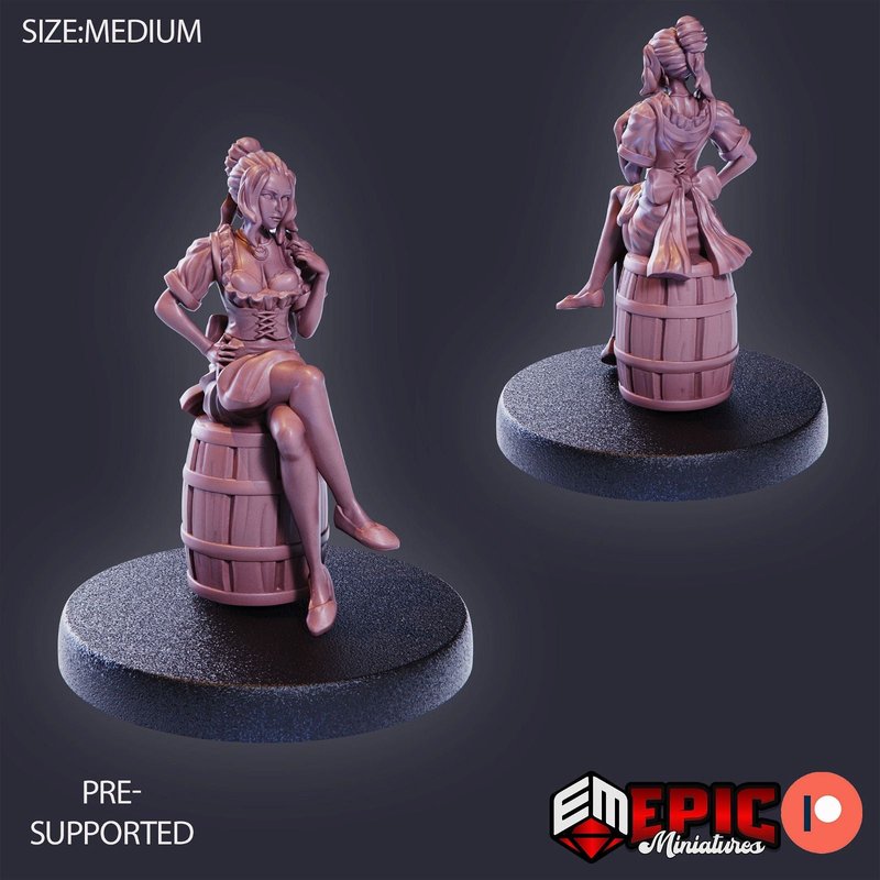 Tavern Waitress 3D-printed model