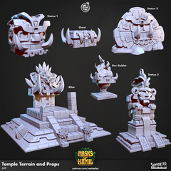 Temple Terrain and Props 3D-printed model