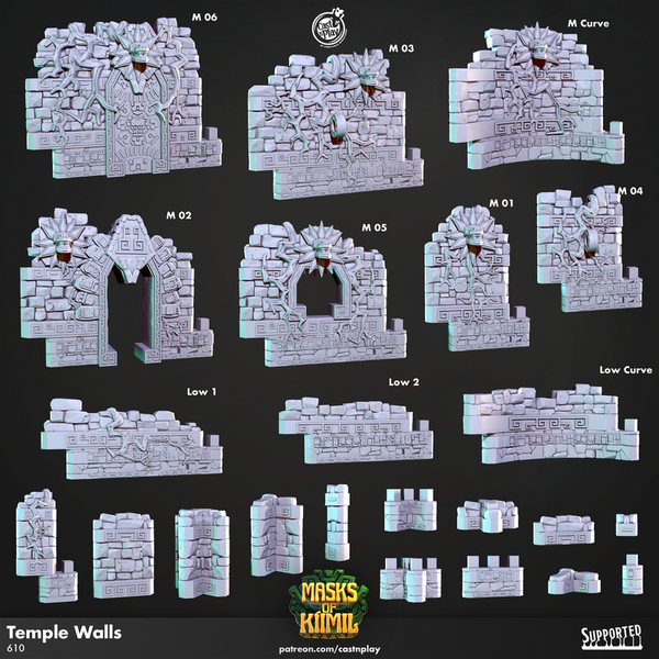 Temple Walls 3D-printed model