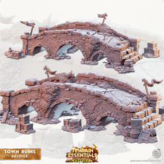 Terrain Essentials Exterior Town Ruins - Bridge 3D-printed model