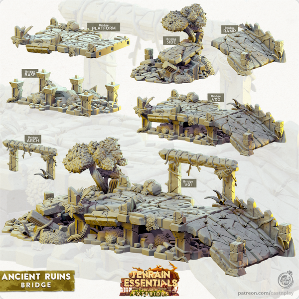 Terrian Essentials Extertior Ancient Ruins - Bridge 3D-printed model
