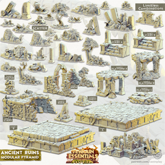Terrian Essentials Extertior Ancient Ruins - Modular Pyramid 3D-printed model