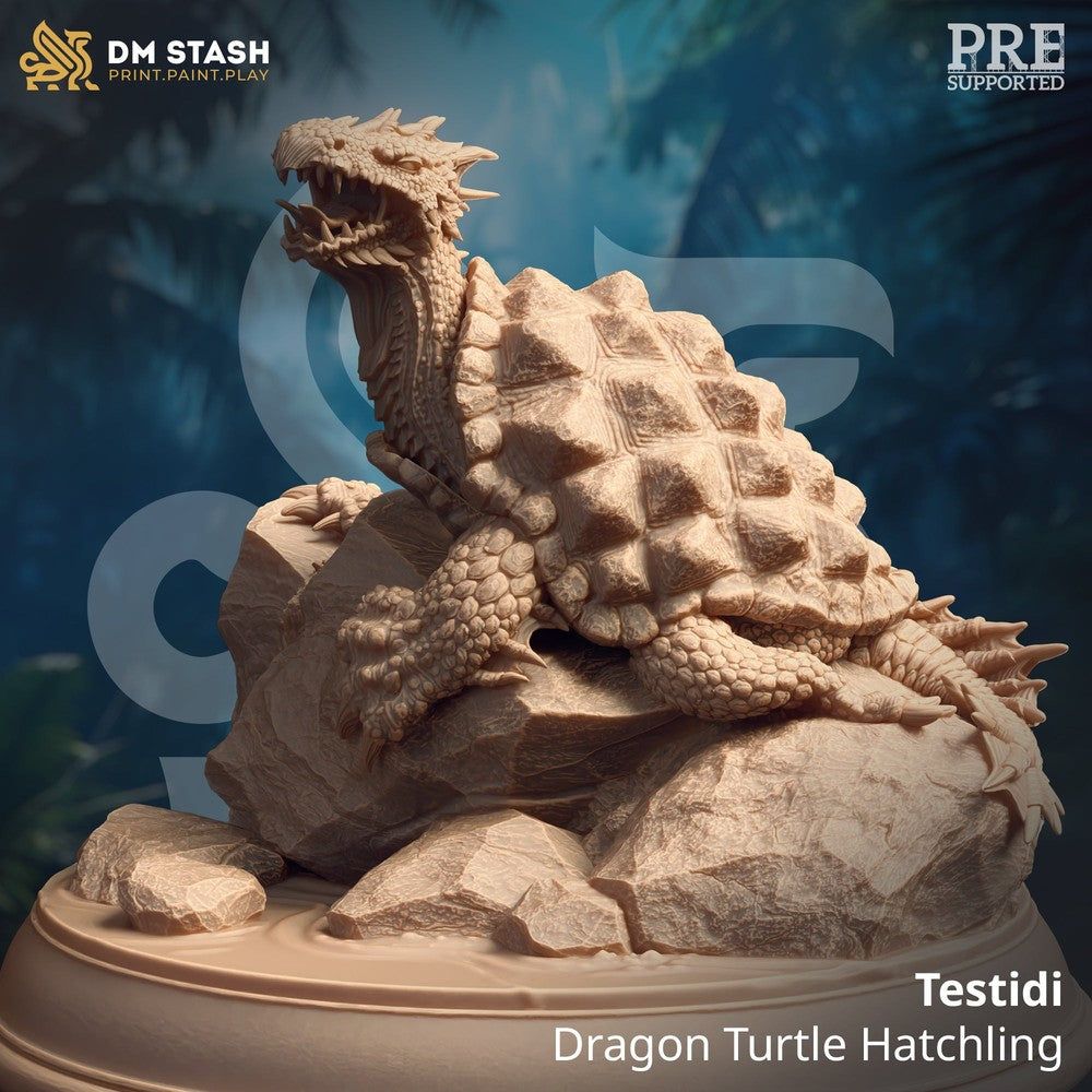 Testidi - Dragon Turtle Hatchling - The Printable Dragon