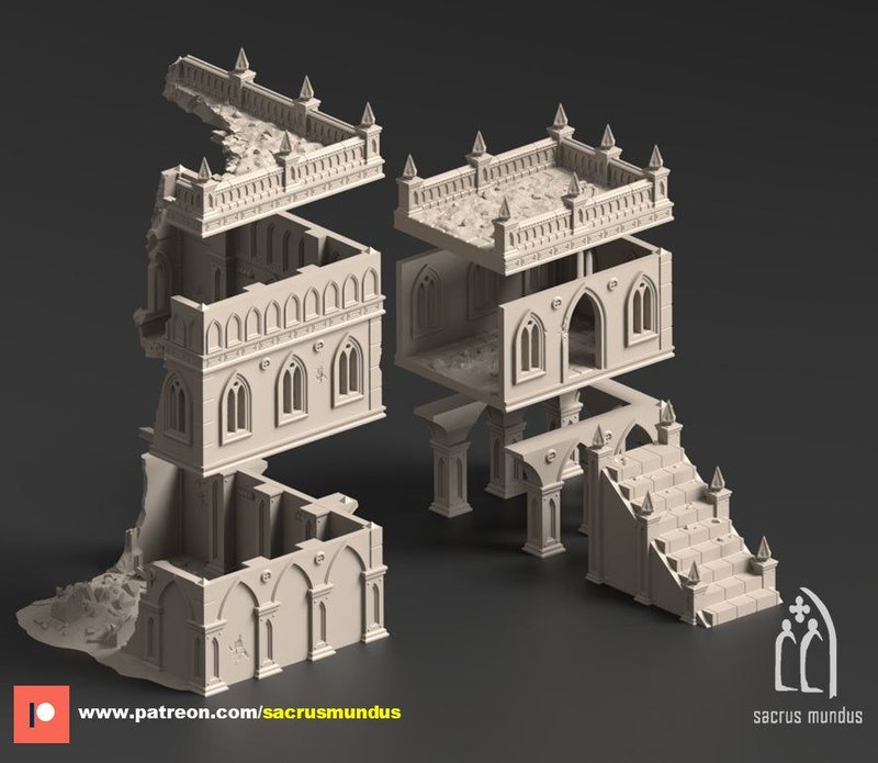 The Desolation of Emerita Mansions 3D-printed model
