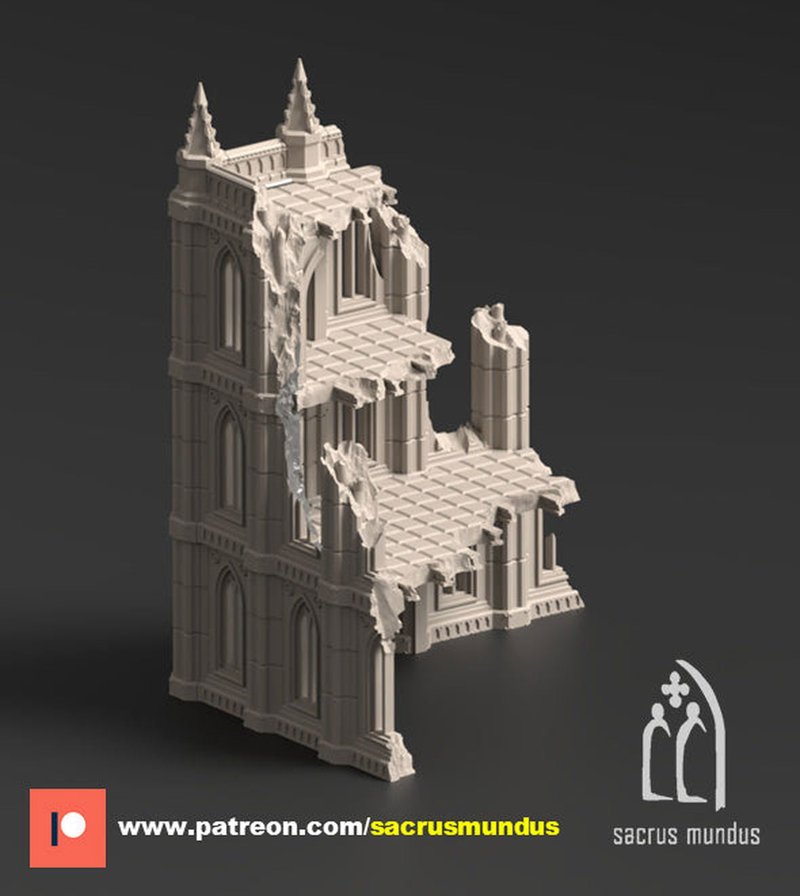 The Desolation of Emerita Ruins 3D-printed model