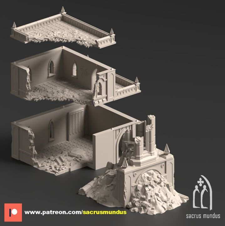 The Desolation of Emerita Terraced 3D-printed model