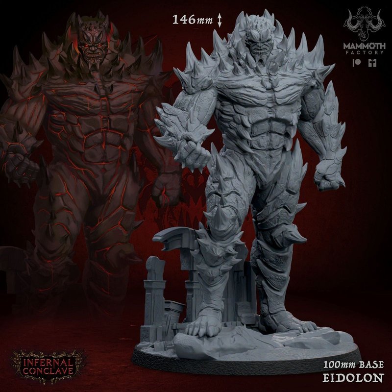 The Eidolon 3D-printed model