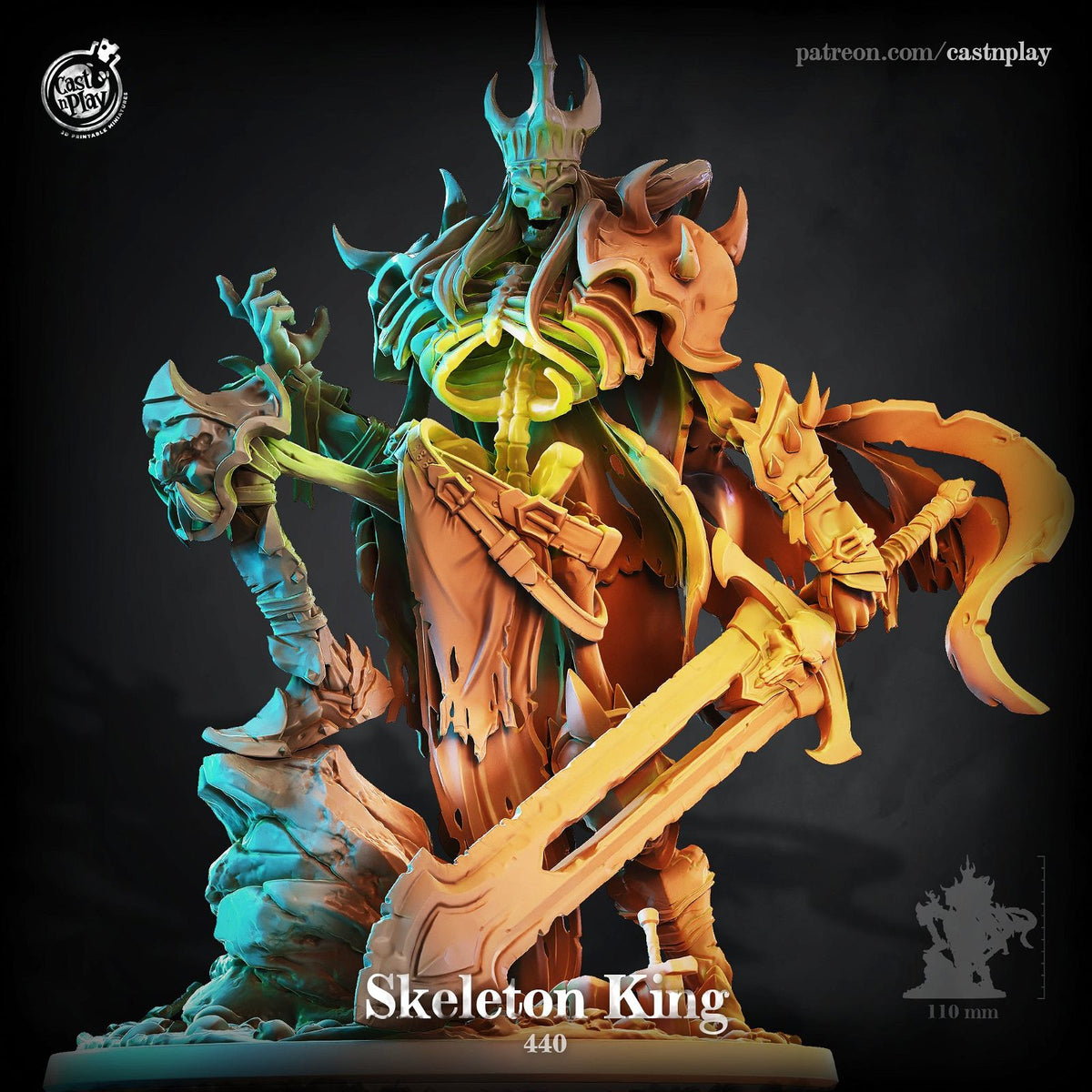 The Skeleton King - The Printable Dragon