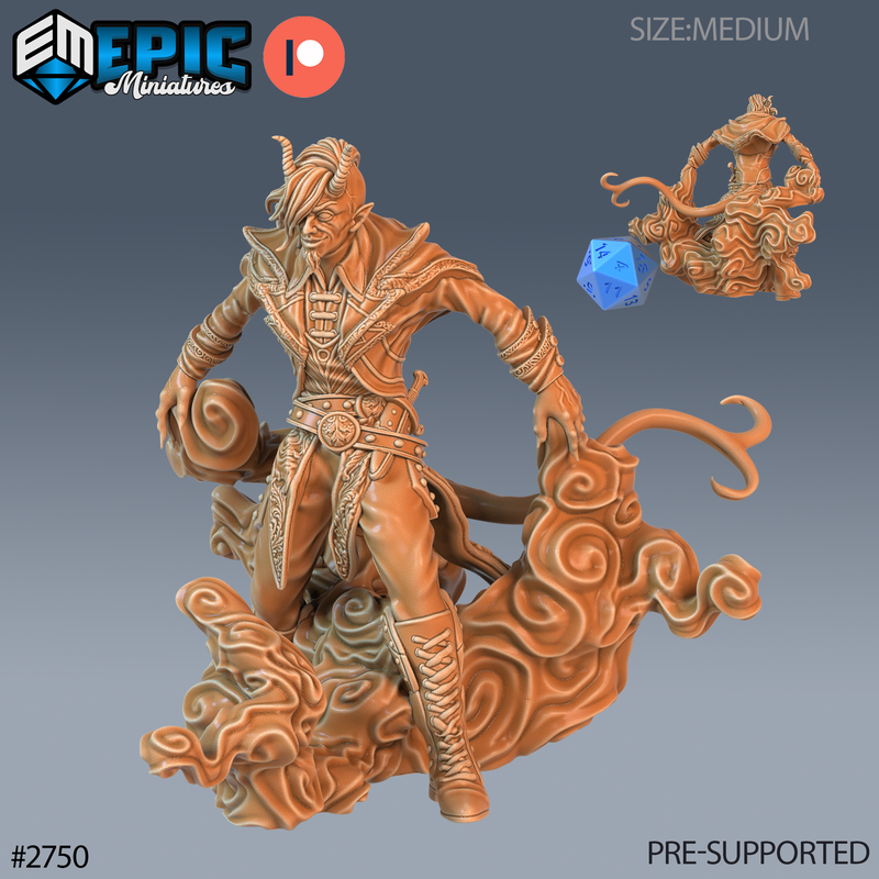 Tiefling Adventurer 3D-printed model