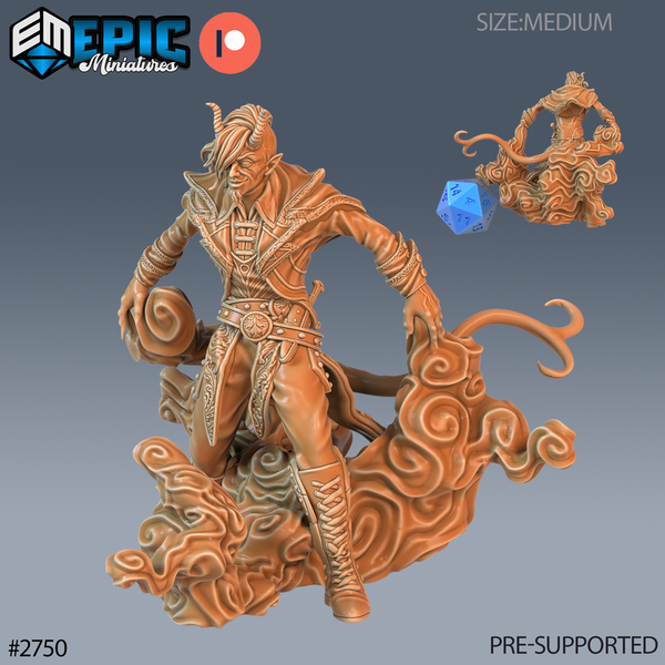 Tiefling Adventurer 3D-printed model