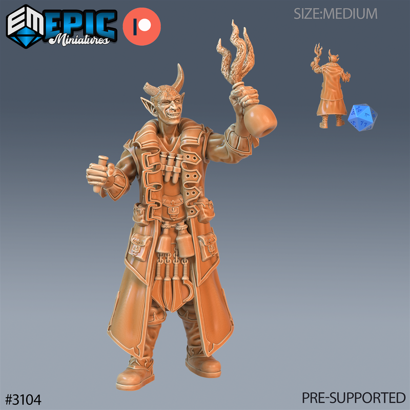 Tiefling Rogue 3D-printed model