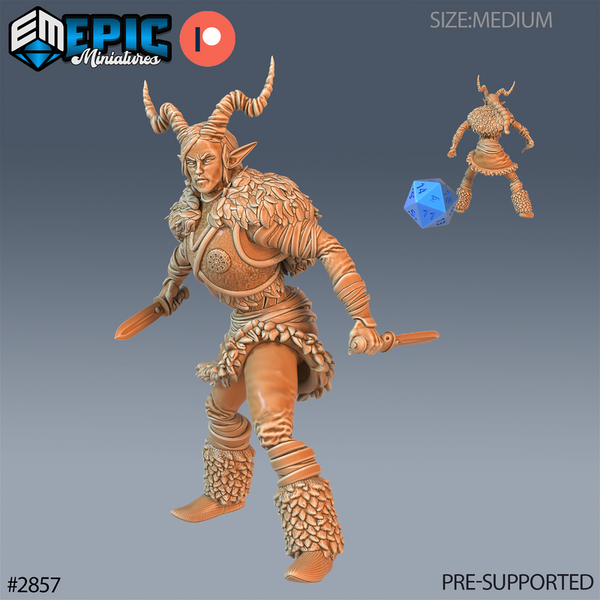 Tiefling Viking 3D-printed model