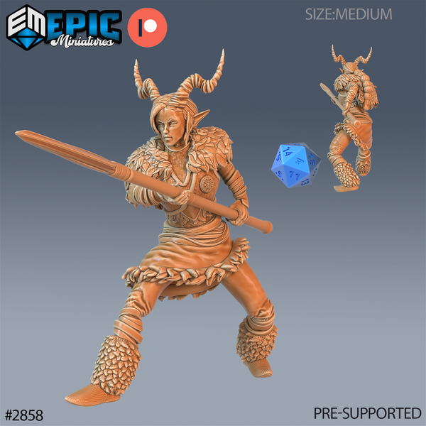 Tiefling Viking 3D-printed model