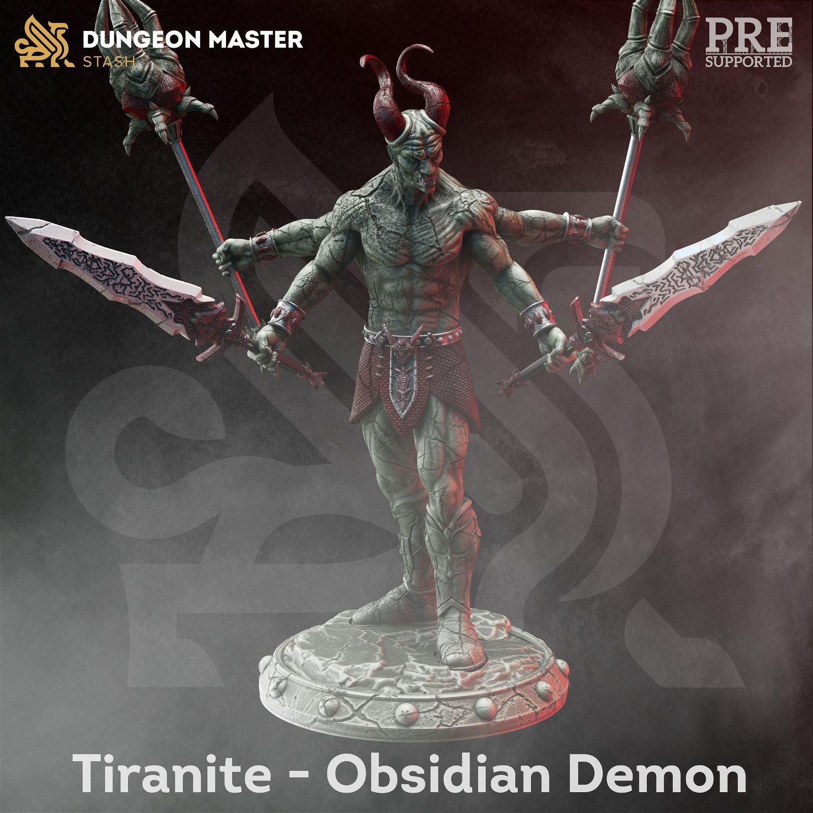 Tiranite Obsidian Demon - The Printable Dragon