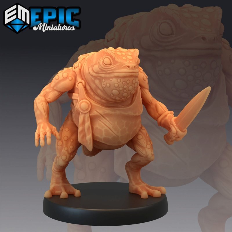 Toad Folk 3D-printed model