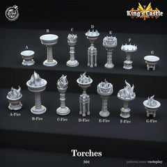 Torches 3D-printed model