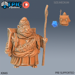 Traveling Hamster Monk 3D-printed model