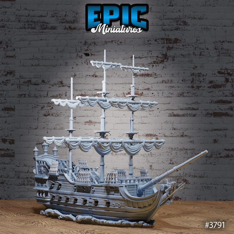 Treasure Galleon Ship 3D-printed model