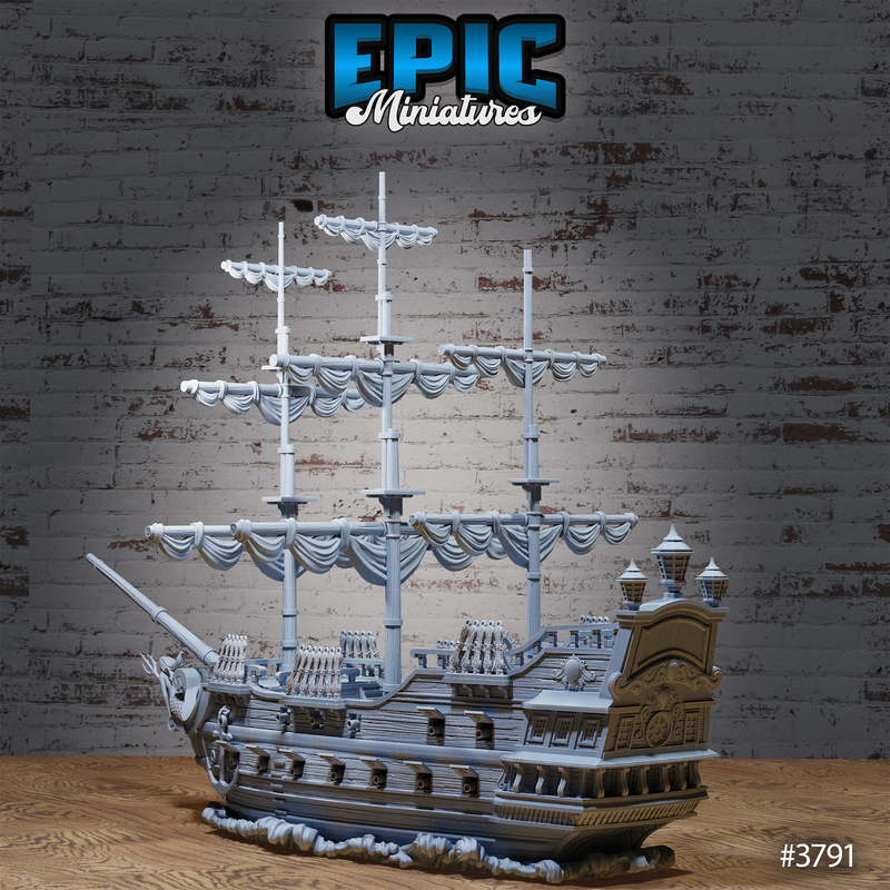 Treasure Galleon Ship 3D-printed model