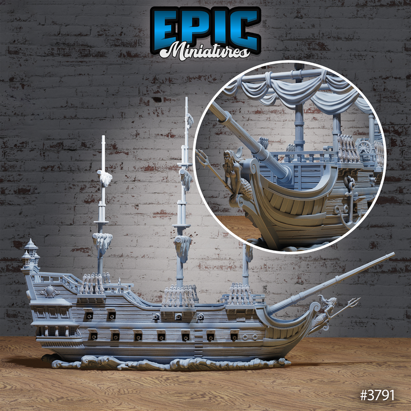 Treasure Galleon Ship 3D-printed model
