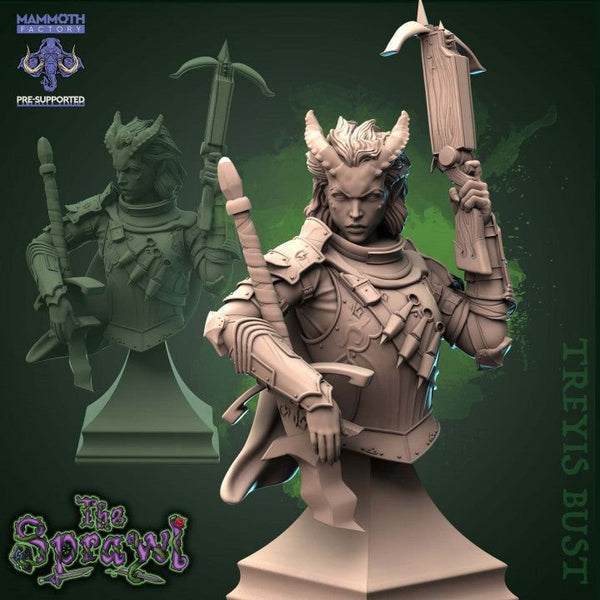 Treiys Bust 3D-printed model