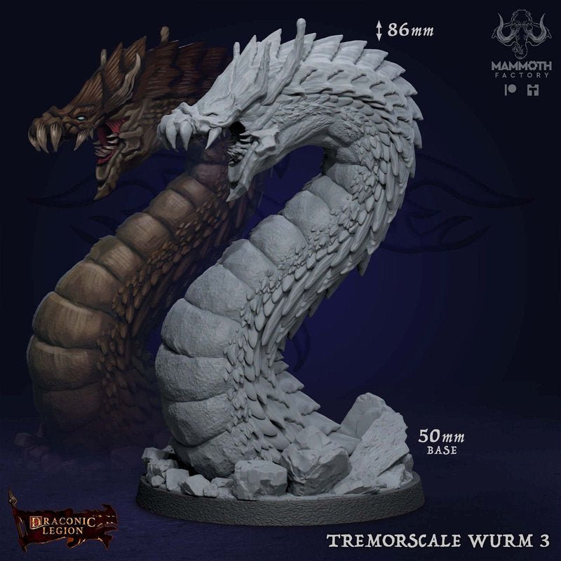 Tremorscale Wurm 3D-printed model