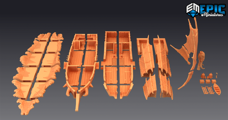 Tribal Ship The Ramhorn 3D-printed model