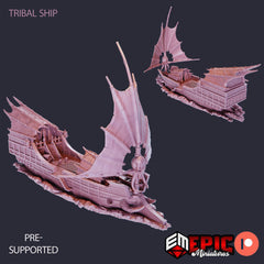 Tribal Ship The Ramhorn - The Printable Dragon