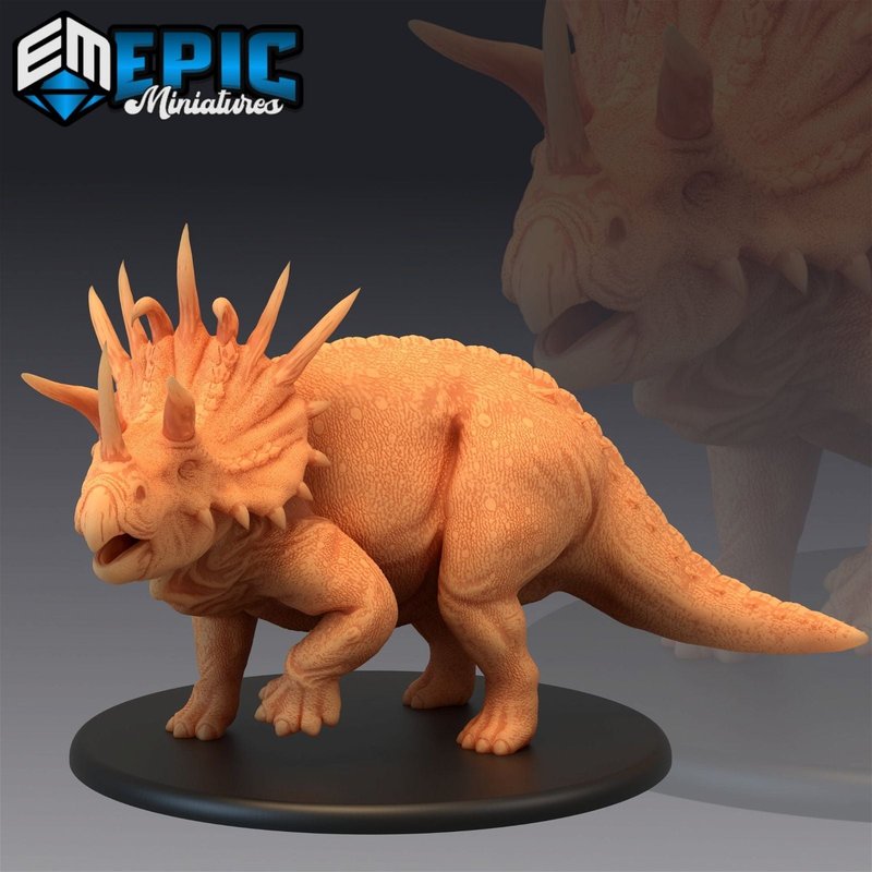 Triceratops 3D-printed model