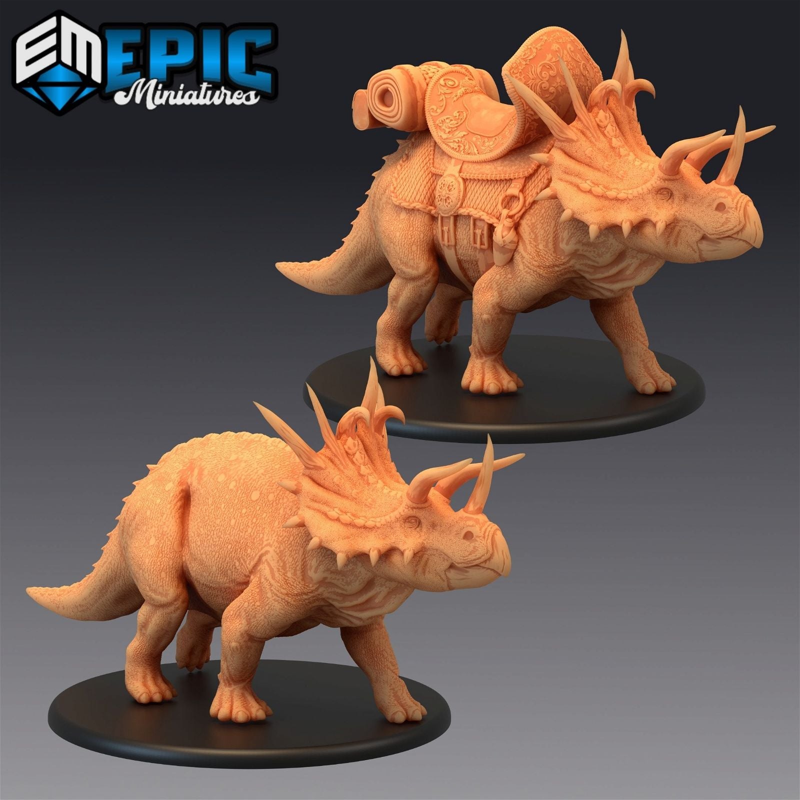 Triceratops Walking - The Printable Dragon