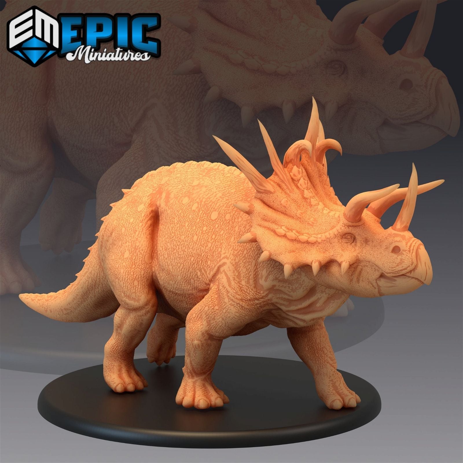 Triceratops Walking - The Printable Dragon