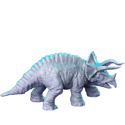 Triceratops 3D-printed model