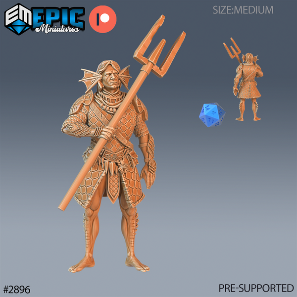 Triton Warrior 3D-printed model