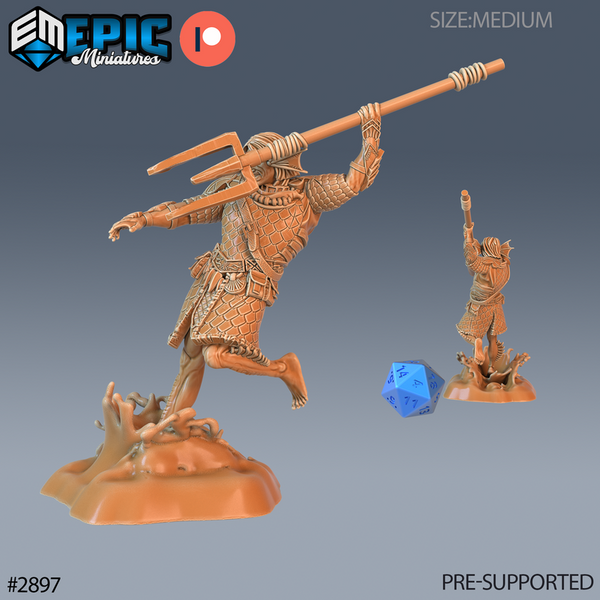 Triton Warrior 3D-printed model