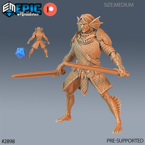 Triton Warrior 3D-printed model