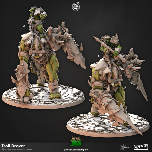 Troll Drover 3D-printed model