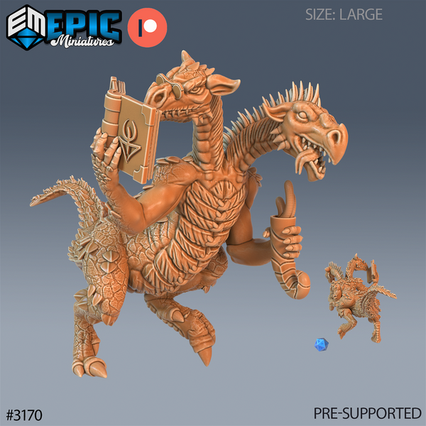Two Headed Dragon Adventurer 3D-printed model