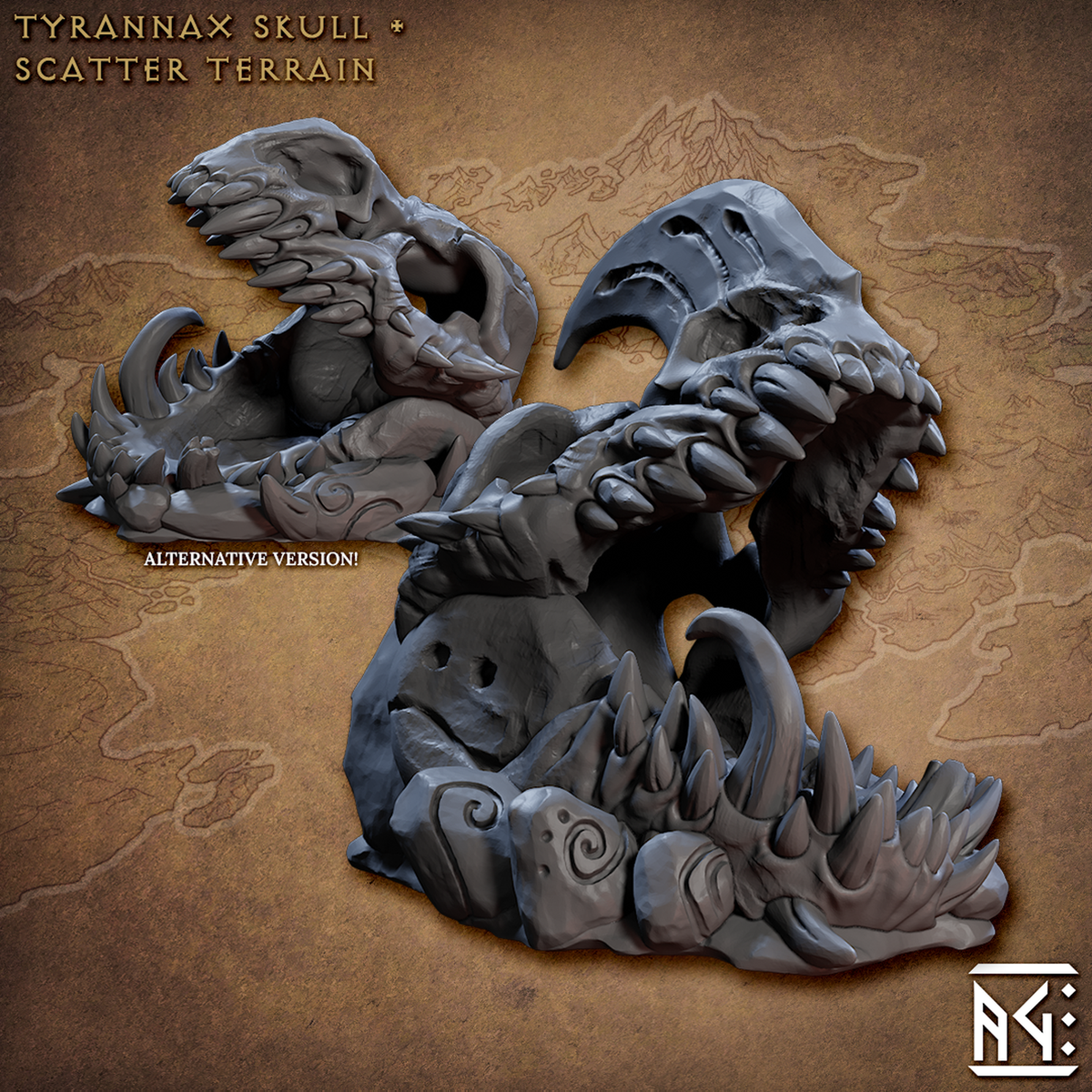 Tyrannax Skull - The Printable Dragon