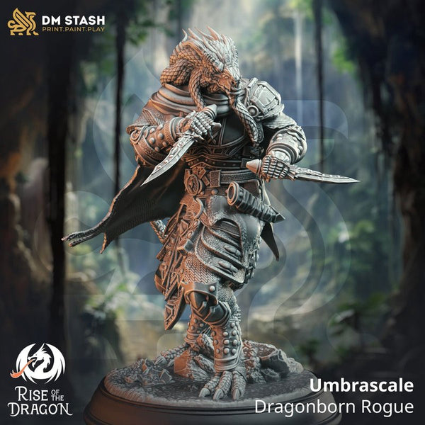 Umbrascale Dragonborn Rogue 3D-printed model