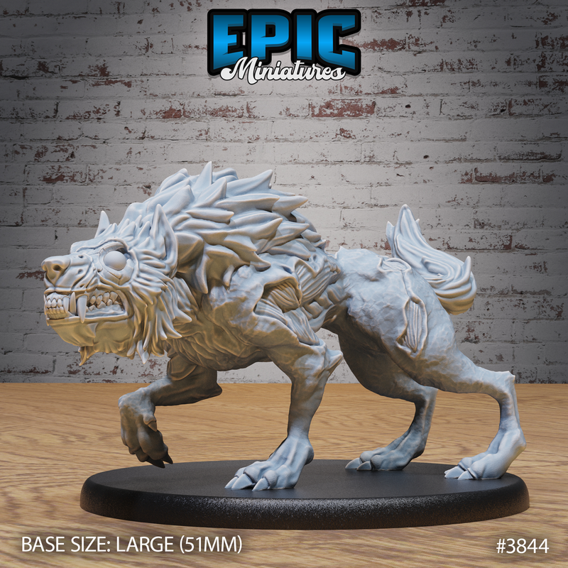 Undead Dire Wolf 3D-printed model