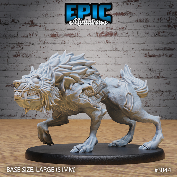 Undead Dire Wolf 3D-printed model