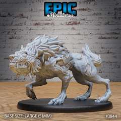 Undead Dire Wolf 3D-printed model
