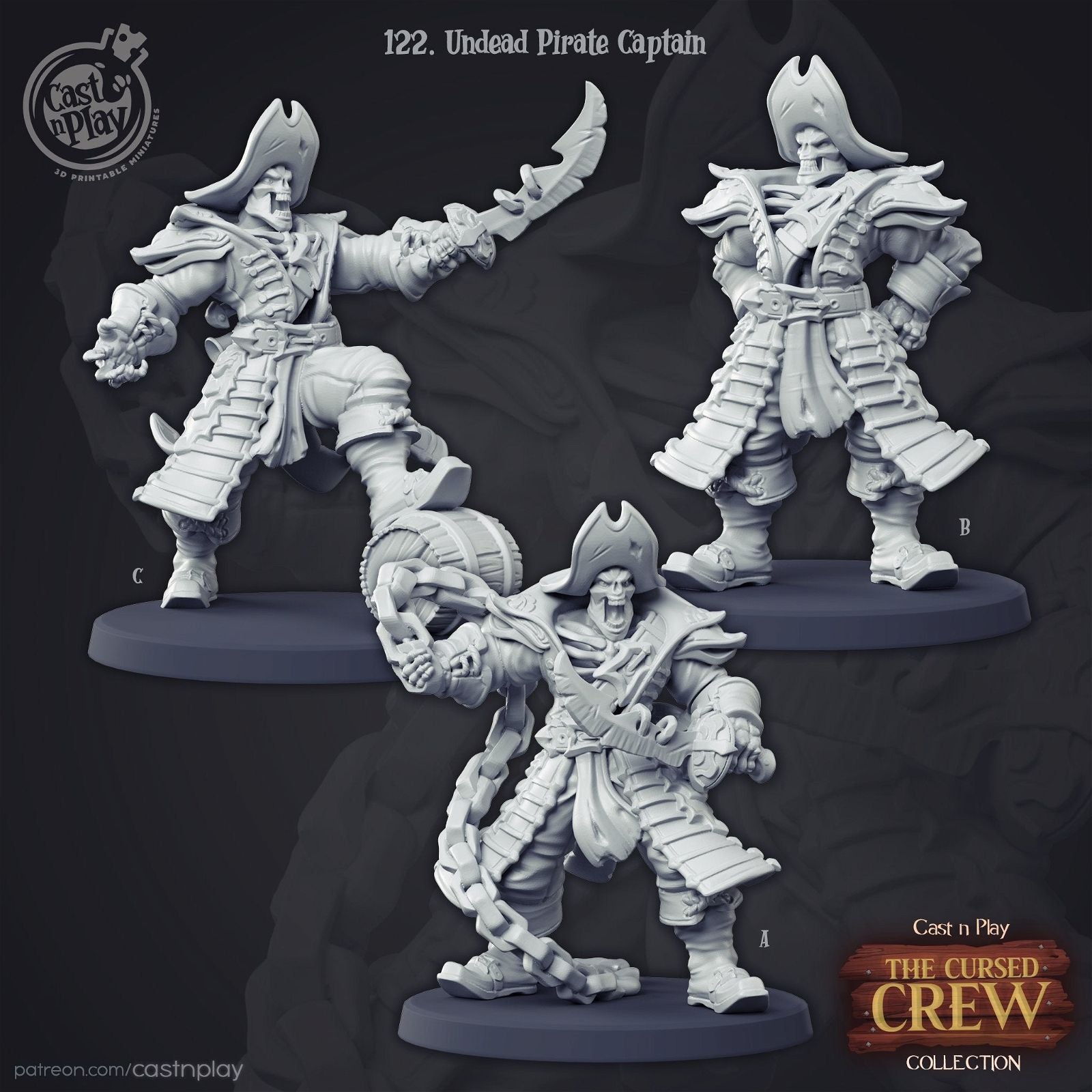 Undead Pirate Captain - The Printable Dragon