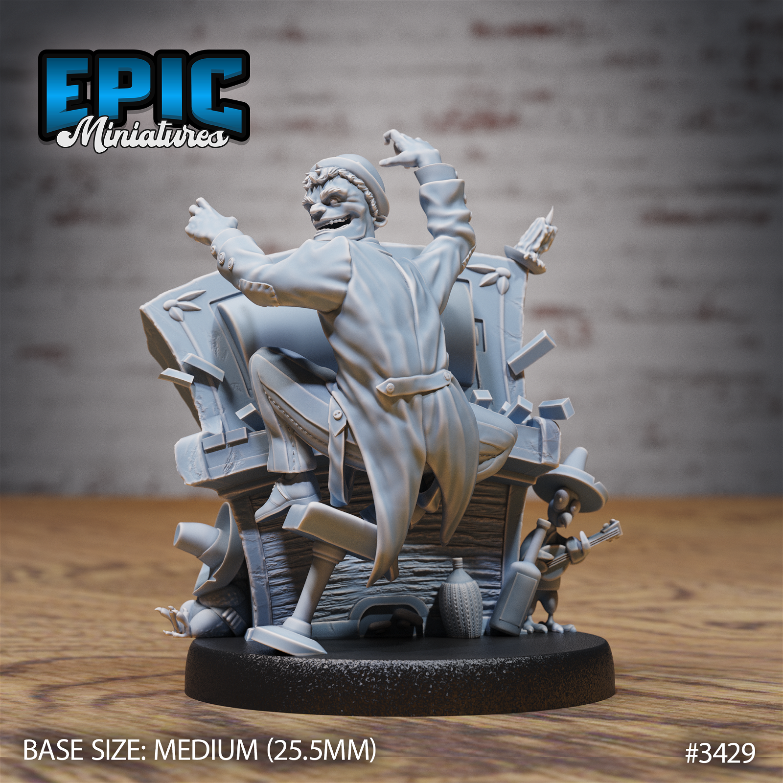 Undead Saloon Musician - The Printable Dragon